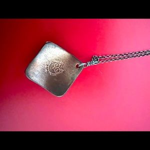 Cute copper hand stamped owl necklace